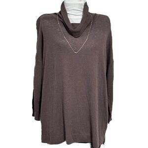 C & C California Wool/Cashmere Blend Tunic Sweater‎ size Medium Brown Slouchy